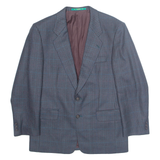 CANDA Mens Blazer Jacket Blue Houndstooth L