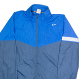 NIKE RUNNING Mens Windbreaker Jacket Blue Colourblock M