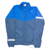 NIKE RUNNING Mens Windbreaker Jacket Blue Colourblock M