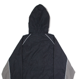 CHAMPION Andrew T-Bolts Mens Anorak Jacket Black USA Hooded Colourblock M