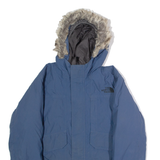 THE NORTH FACE 550 Boys Parka Jacket Blue Nylon Hooded L