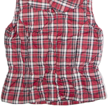 CALVIN KLEIN JEANS Womens Puffer Gilet Red Check M