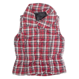 CALVIN KLEIN JEANS Womens Puffer Gilet Red Check M