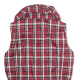 CALVIN KLEIN JEANS Womens Puffer Gilet Red Check M
