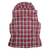 CALVIN KLEIN JEANS Womens Puffer Gilet Red Check M