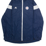 ADIDAS Spokane Indians Mens Rain Jacket Blue USA Hooded L