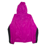 FILA Womens Windbreaker Jacket Pink Hooded Colourblock XL