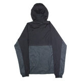 ADIDAS Eugene Timbers Mens Rain Jacket Black USA Hooded Colourblock S