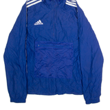 ADIDAS Womens Anorak Jacket Blue Hooded M