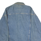 EDDIE BAUER Mens Denim Jacket Blue 90s 2XL