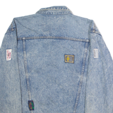KAOS Mens Denim Jacket Blue 90s Patchwork 2XL