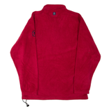 NAUTICA Mens Fleece Red 1/4 Zip L