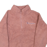 CHAMPION Womens Fleece Pink 1/4 Zip S