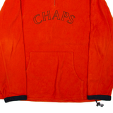 CHAPS Mens Fleece Orange 1/4 Zip XL