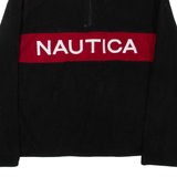 NAUTICA Mens Fleece Black 1/4 Zip S