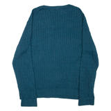 TOMMY HILFIGER Womens Jumper Blue Cable Knit 2XL