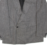 Mens Blazer Jacket Grey Wool L