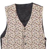 Mens Waistcoat Black Paisley S