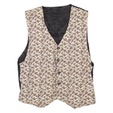 Mens Waistcoat Black Paisley S