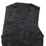 Mens Waistcoat Black Paisley S