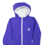 ADIDAS Womens Rain Jacket Purple Hooded UK 16