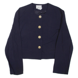 AVANT GARDE Womens Blazer Jacket Blue Viscose L