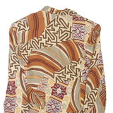 ALLUMETTE COLLECTION Womens Blazer Jacket Brown Crazy Pattern M