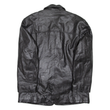 H.K.A Mens Jacket Black Leather L