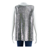 TRU Womens Vest Silver Sleeveless Spotted UK 18