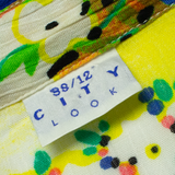 CITY LOOKS Womens Shirt Green Collared Crazy Pattern M