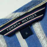 TOMMY HILFIGER Womens Smock Vest Blue Sleeveless Striped S
