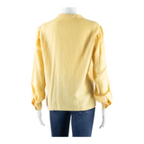 Womens Blouse Yellow Long Sleeve M