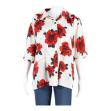 ARA MODEN Womens Printed Blouse Red Floral L