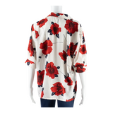 ARA MODEN Womens Printed Blouse Red Floral L