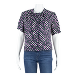 Womens Printed Blouse Purple Floral M