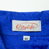 CITY LIFE Womens Printed Blouse Blue Paisley L