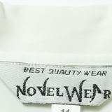 NOVEL WEAR Womens Printed Blouse White Floral M