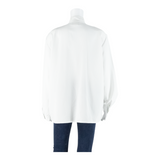 KATIES Womens Blouse White V-Neck Long Sleeve L