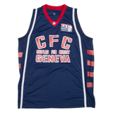 CFC BASKETBALL Mens Jersey Blue Sleeveless V-Neck L