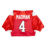 REWORK FIZZEN Cropped Womens Jersey Red 3/4 Sleeve V-Neck M