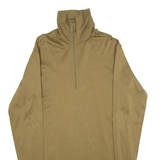 TEXTILES VERTRAUEN Mens Jersey Green Long Sleeve 1/4 Zip M