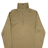 TEXTILES VERTRAUEN Womens Jersey Green Long Sleeve 1/4 Zip S