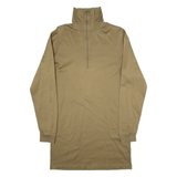 TEXTILES VERTRAUEN Womens Jersey Green Long Sleeve 1/4 Zip S