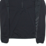 NIKE Mens Jersey Black Long Sleeve 1/4 Zip M