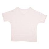 LEE Womens T-Shirt Pink V-Neck XL