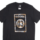 ADIDAS Mens T-Shirt Black S