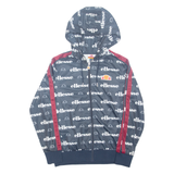 ELLESSE Womens Blue Hoodie Full Zip UK 4