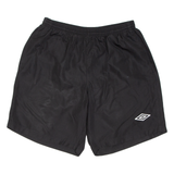 UMBRO Mens Sports Shorts Black Relaxed L W28