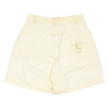 LECOMTE Womens Chino Shorts Yellow Relaxed UK 12 W27
