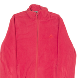 ADIDAS Womens Fleece Jacket Red UK 14